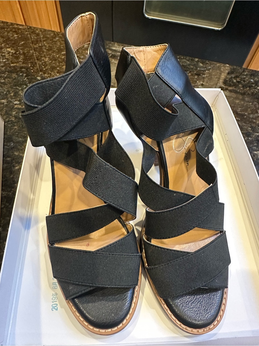 Jessica Simpson Black Jestelle Heeled Sandals for Women